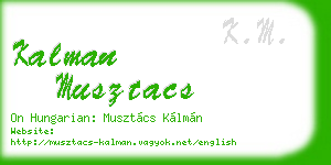 kalman musztacs business card