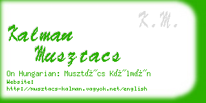 kalman musztacs business card